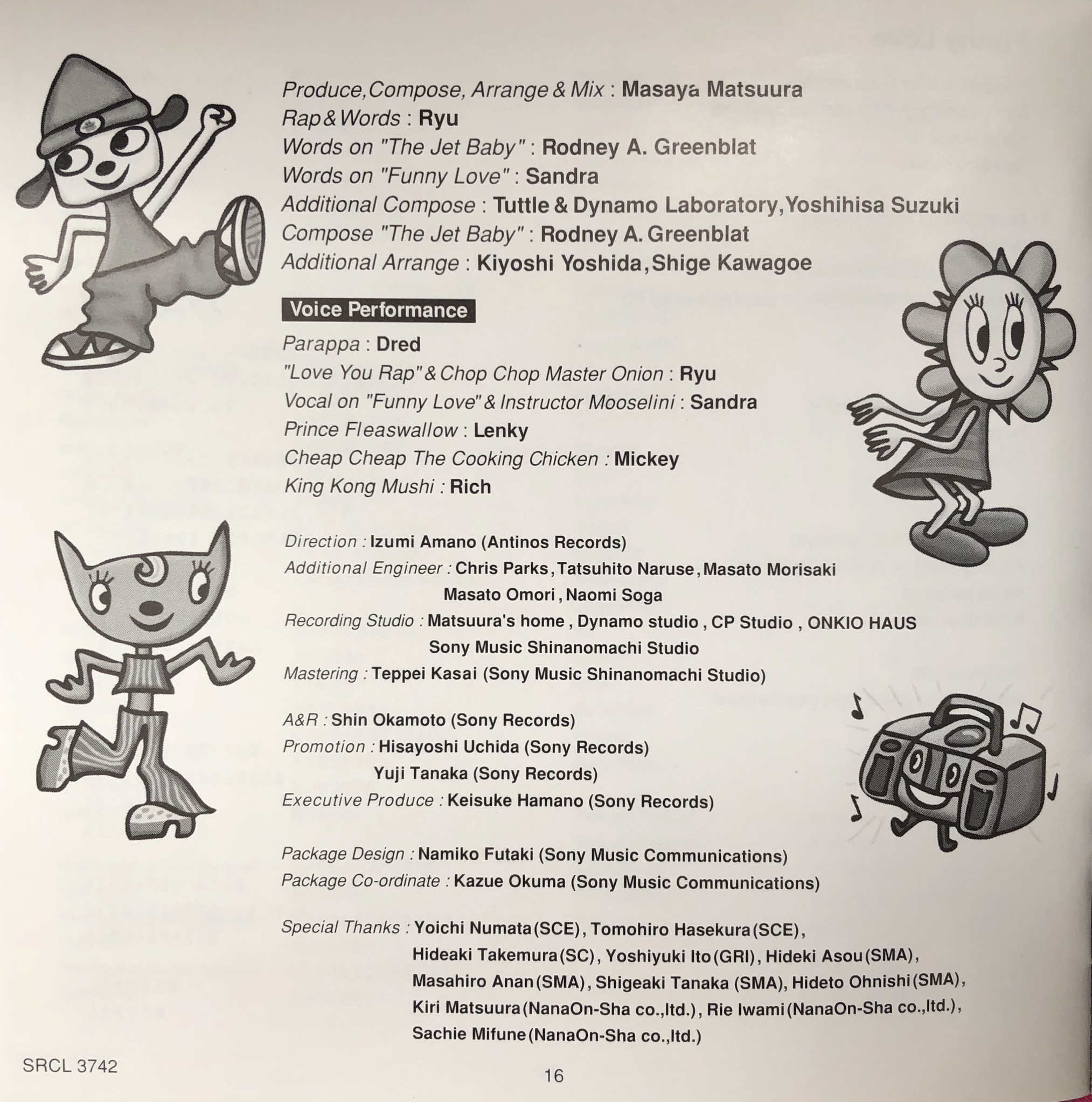 パラッパラッパー　オリジナル サウンドトラック ピアノ楽譜集 パラッパラッパー オリジナル サウンドトラック ピアノ楽譜集 - メルカリ